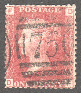 Great Britain Scott 33 Used Plate 201 - DF - Click Image to Close